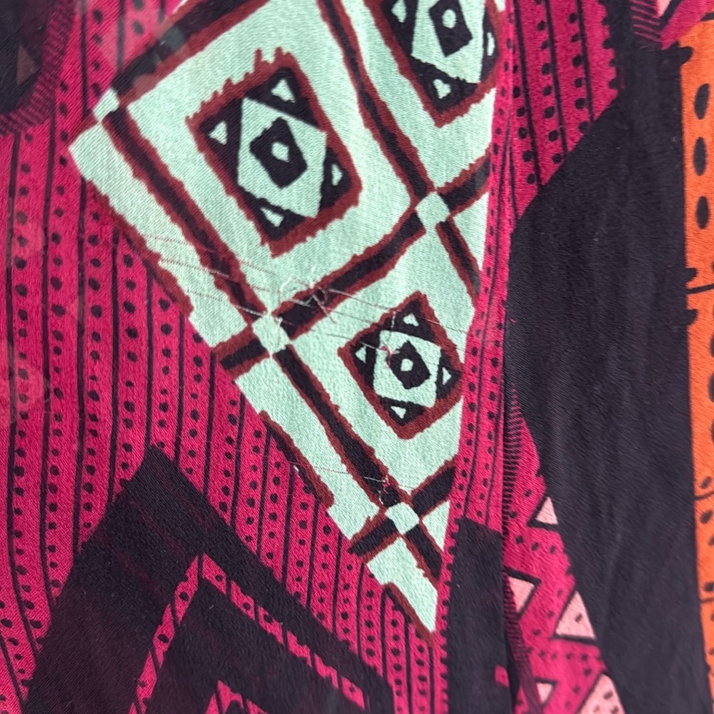 Diane Von Furstenberg DVF Tribal Print Silk Maxi Dress | Size 4 | 100% Silk - Picture 6 of 17